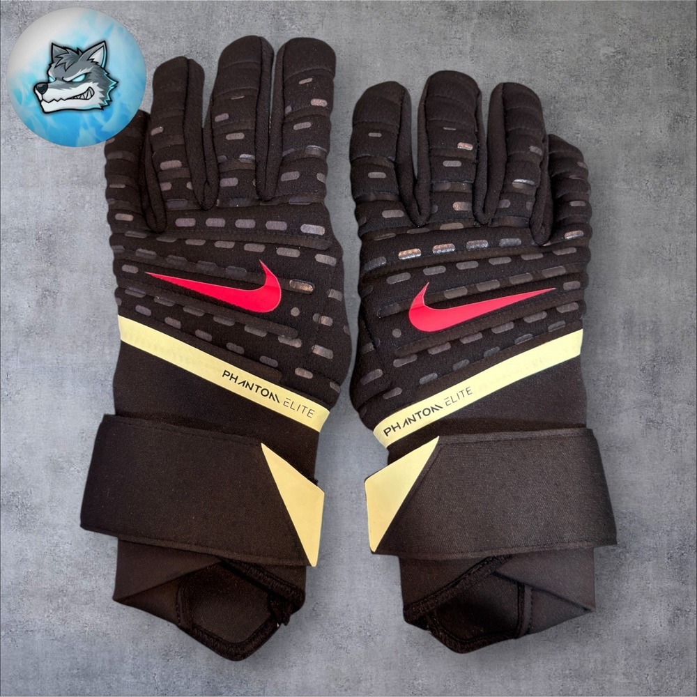 Nike Phantom Elite Promo Goalkeeper Gloves 'Black' FB2095-010 Size 9 New